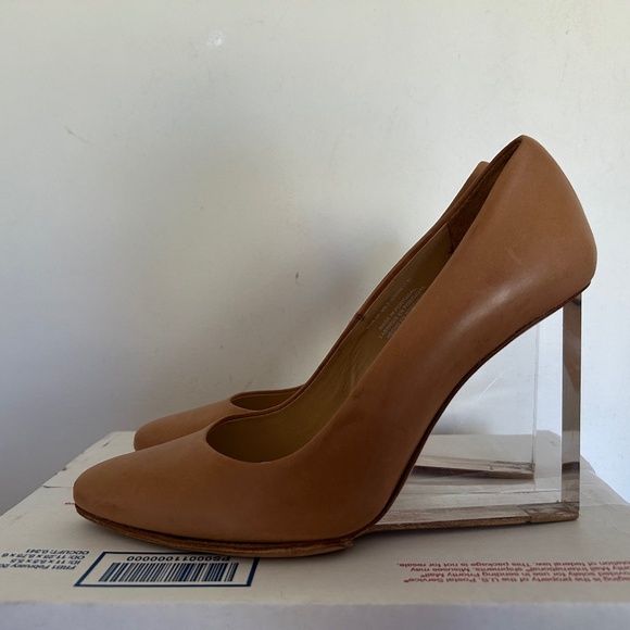 BNWOB Maison Martin Margiela x H&M Brown Plexiglass Wedge Heels  38 - Picture 3 of 10